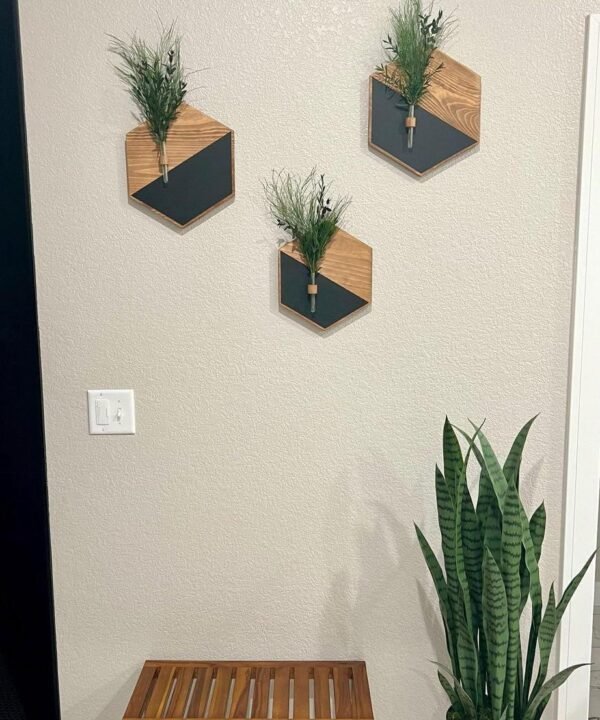 2 Pcs MDF Wooden Wall Planters in Pakistan – Stylish Indoor Greenery Décor
