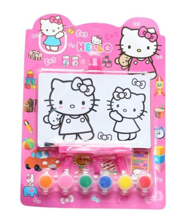 Kid’s Coloring Kit with Painting Board & Colors in Pakistan – Fun Toy for Kids - pink Kid’s Coloring Kit with Painting Board & Colors – Fun Learning Toy in Pakistan