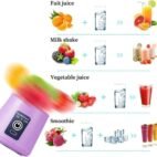Portable Rechargeable Juicer Blender in Pakistan – 6 Blade USB Smoothie Maker 123