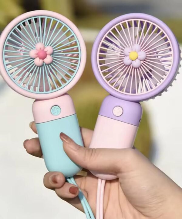 Rechargeable Flower Fan in Pakistan – Portable Handheld USB Cooling Fan
